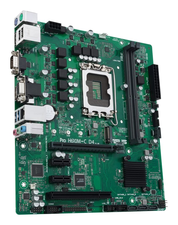 Asus PRO H610M C D4 CSM//LGA1700 - vue 3