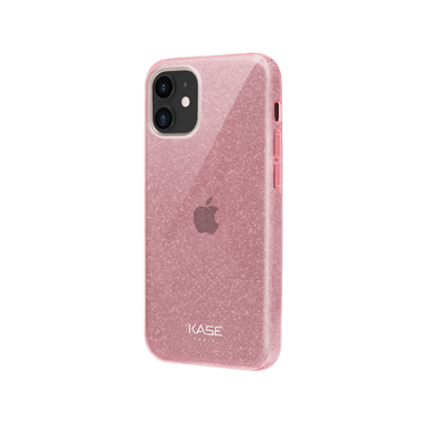 Coque slim pailletée étincelante pour Apple iPhone 12 mini, Or Rose