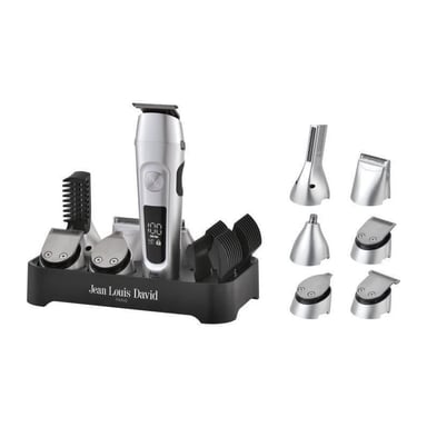 Tondeuse cheveux Jean Louis David JLD Ultimate Trimmer 6 en 1 autonomie 120 min Argent et noir