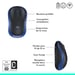 LOGITECH - ratón óptico inalámbrico - M185 Azul