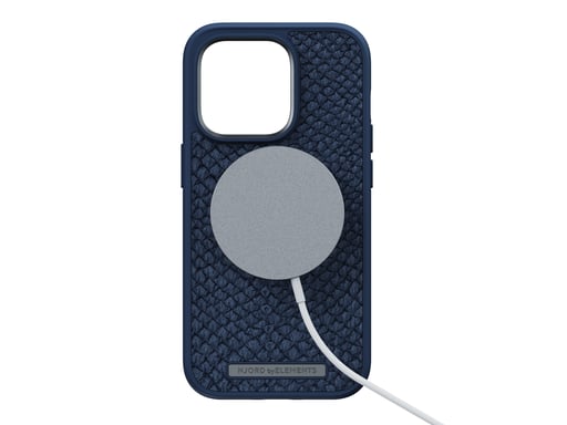 Njord byELEMENTS Custodia Magsafe in pelle di salmone - iPhone 14 Pro - Blu Apple iPhone 14 Pro