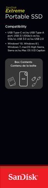 SanDisk Extreme 500 Go USB Type-C 3.2 Gen 2 (3.1 Gen 2) Gris, Orange