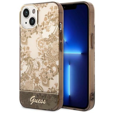 Custodia Guess per iPhone 14 Plus 6,7'' ocra Collezione Porcelain