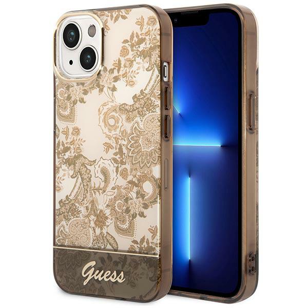 Guess Porcelain Collection - Coque pour iPhone 14 Plus (Ocre) - 3666339090678