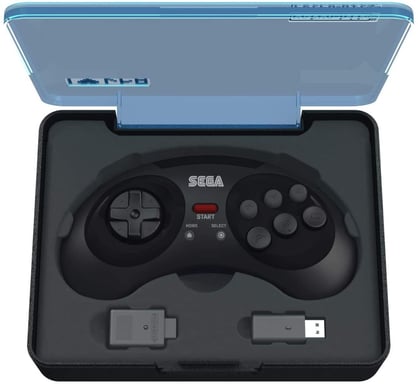 Retrobit - Sega Mega Drive Mando inalámbrico de 8 botones 2.4Ghz - Dongle USB/Puerto original incluido