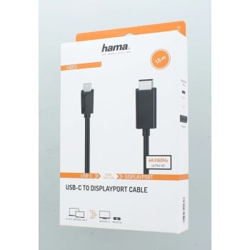 Hama 00200717 cavo video e adattatore USB Type-C DisplayPort da 1,5 m Nero
