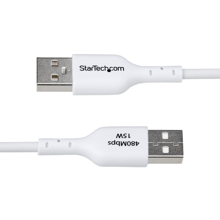 StarTech.com Câble de Charge USB-A vers USB-C de 1m, Charge et Synchronisation, 3A, USB 2.0, Gaine TPE - Cordon de Charge USB Blanc - Neuf