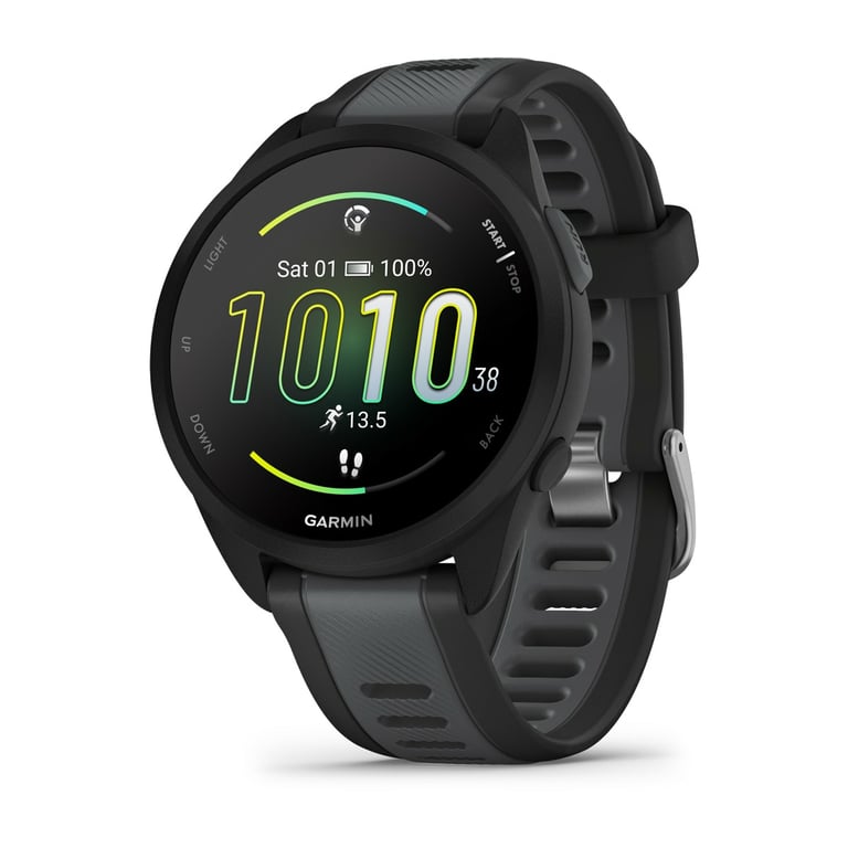 Garmin Forerunner 165 Music 3,05 cm (1.2 ) AMOLED 43 mm Numérique 390 x 390 pixels Écran tactile Noir GPS (satellite) - Neuf