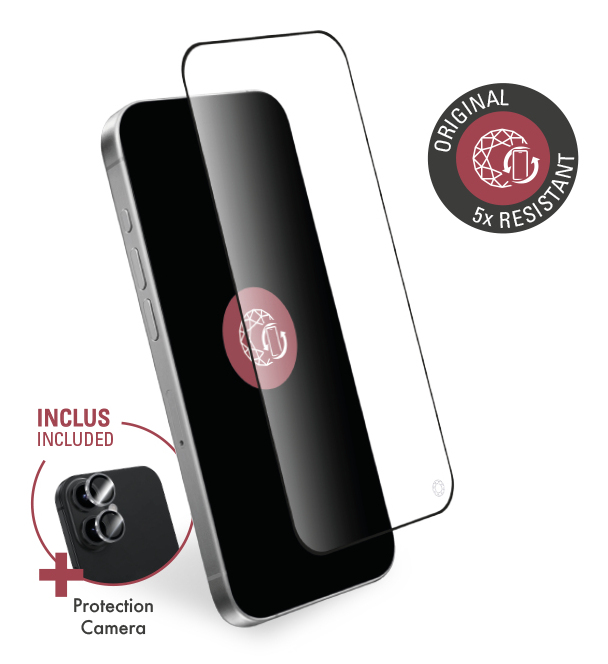 Pack Protège écran + Protège Lentilles caméra Forceglass pour iPhone 16 Plus - vue 3