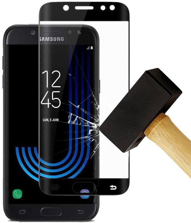 Film verre trempé 4D Noir compatible Samsung Galaxy J4 Plus 2018