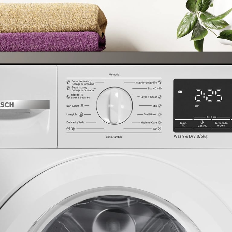 Lave-Linge Séchant Bosch WKD28490ES – 8 Kg, 1400 tr/min, Écran LED - vue 3