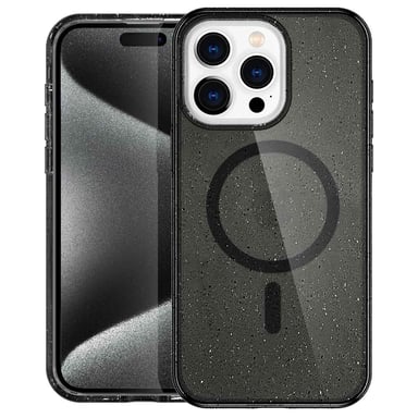 imoshion Coque Pailletée avec MagSafe pour Apple iPhone 15 Pro Max - Glitter Noir