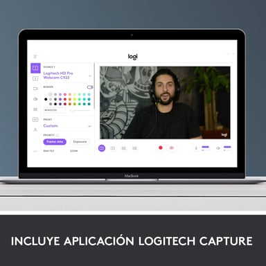 Logitech 960-001055 cámara web 3 MP 1920 x 1080 Pixeles USB Negro
