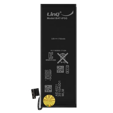 LinQ Batería interna para iPhone 5 Capacidad 1750mAh Negro