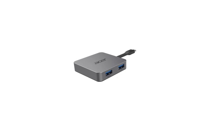 Acer 4-in-1 Type-C Dongle Alámbrico USB 3.2 Gen 1 (3.1 Gen 1) Type-C Plata