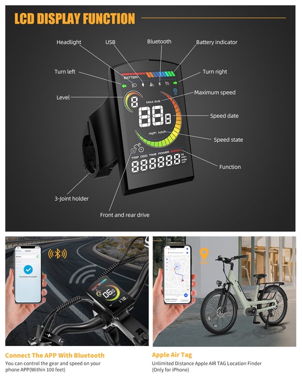 Vélo électrique urbain Vitilan L5 26 Capteur de couple Ebikes avec assistance au pédalage vélo électrique à enjambement avec batterie 48V15AH Neuf - vue 2