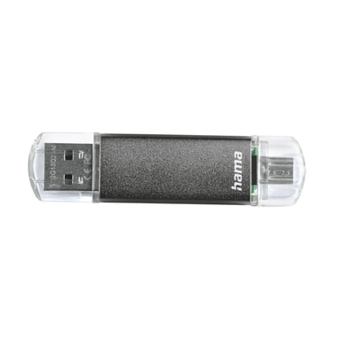 Penna USB ''Laeta Twin'', USB 2.0, 128 GB, 10 MB/s, grigio