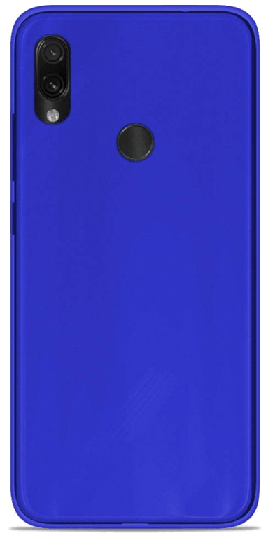 Coque silicone unie compatible Givré Bleu Xiaomi Redmi Note 7 Redmi Note 7 Pro