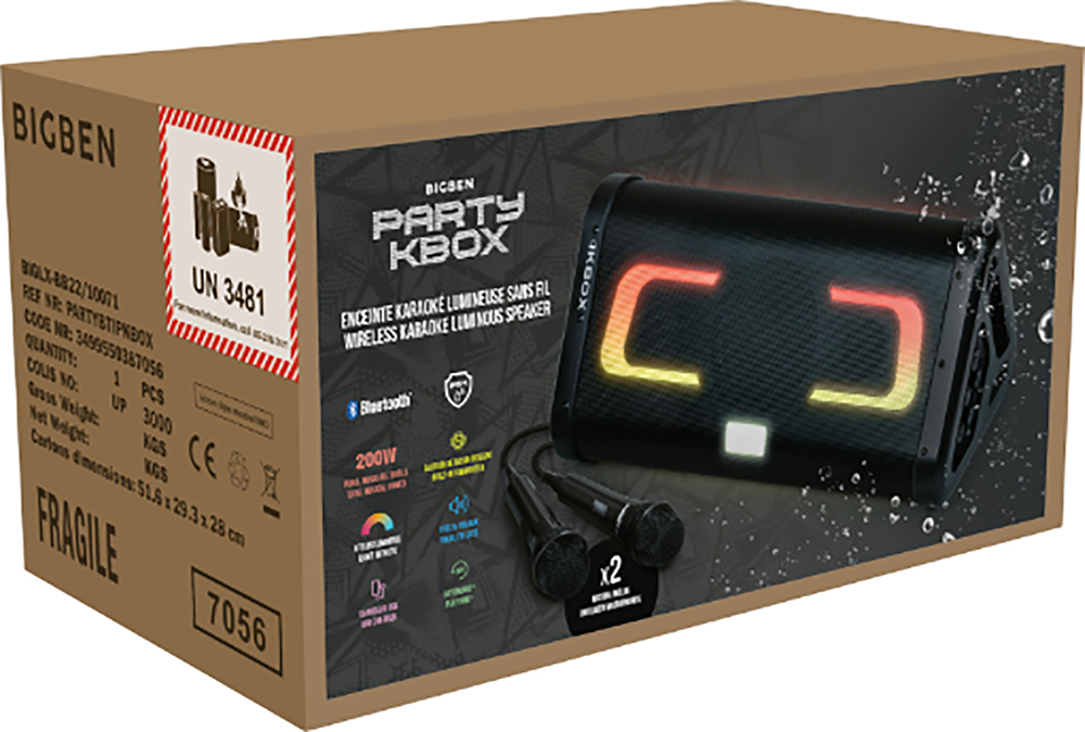 Enceinte Bluetooth Bigben PARTYBTIPKBOX – 200W, 2 Micros, Effets Lumineux - vue 2