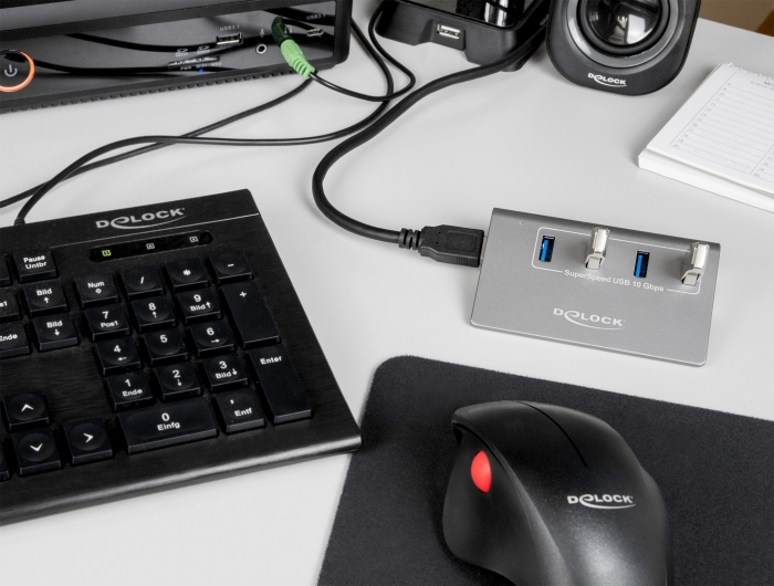 DeLOCK Hub USB 3.2 Gen 2 avec 4 ports USB Type A Neuf - vue 3
