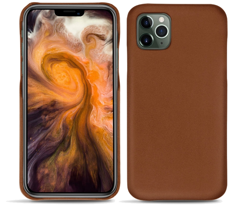 Coque cuir Apple iPhone 11 Pro Max - Coque arrièreMarron