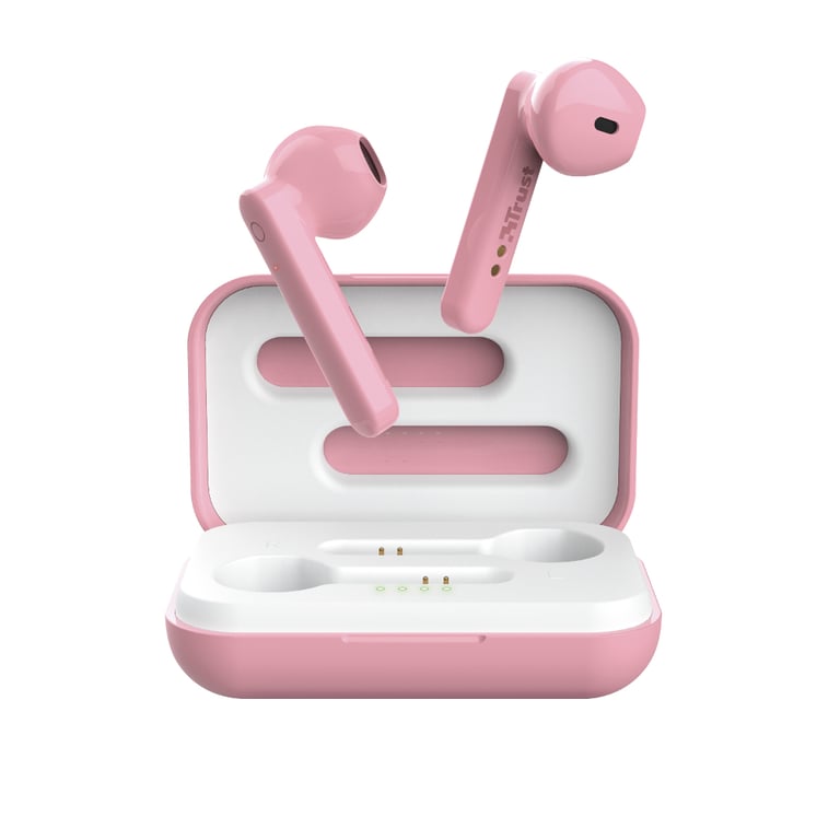 Trust Primo Casque True Wireless Stereo (TWS) Ecouteurs Appels/Musique Bluetooth Rose - Neuf