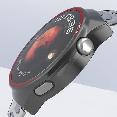 Coque PC avec protection d'écran pour Huawei Watch 4 Pro - Noir