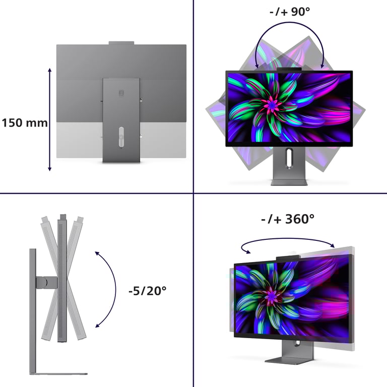Philips Brilliance 27E3U790300 écran plat de PC 68 6 cm 27 5120 x 2880 pixels 5K Ultra HD LCD Neuf - vue 3