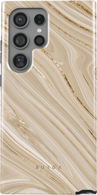 Burga Funda para Galaxy S24 Ultra Tough A prueba de golpes Modelo Full Glam Beige