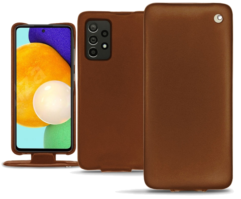 Housse cuir Samsung Galaxy A52 - Rabat verticalMarron