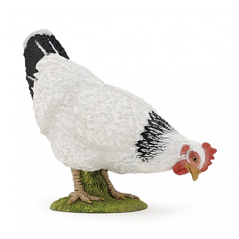 Figurine de Poule en Train de Picorer par PAPO Neuf