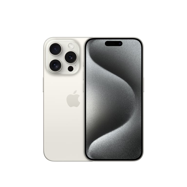 iPhone 15 Pro (5G) 256 Go, Titane blanc, Débloqué - Apple