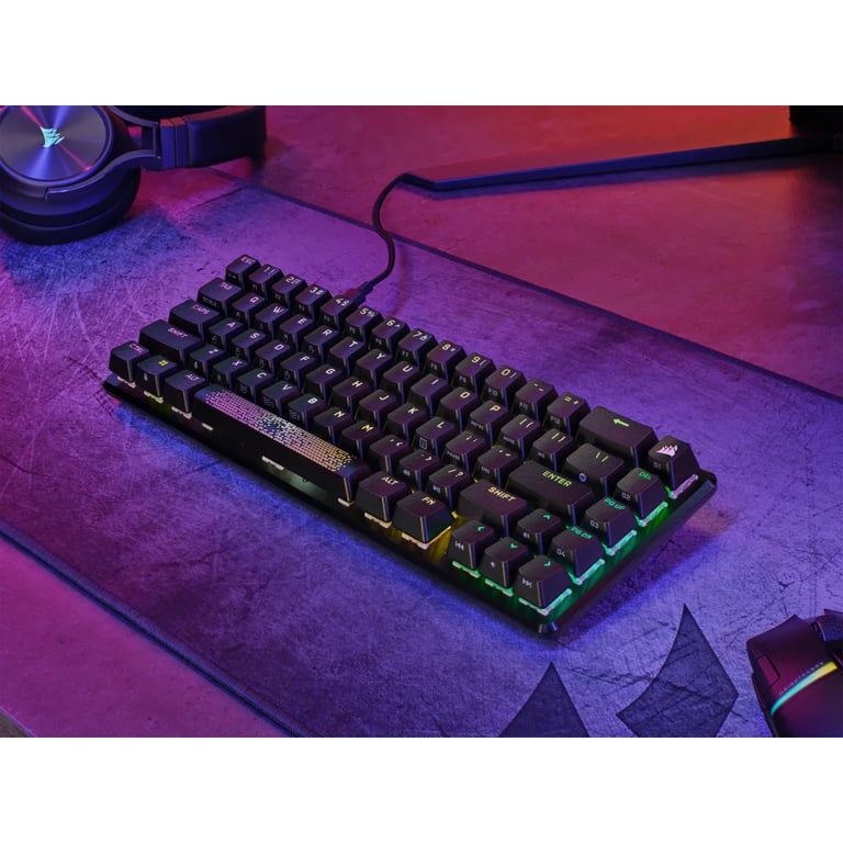 CORSAIR K65 PRO MINI RGB 65% Clavier de Jeu Filaire Optique Mécanique Commutateurs Linéaires OPX Capuchons de Touches PBT Double Shot Compatible iCUE PC PS5 PS4 Xbox AZERTY FR - vue 5