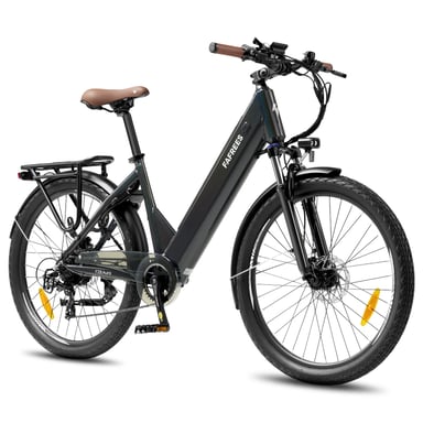 Vélo électrique urbain FAFREES F28 Aura, batterie intégrée 36 V 20 Ah, freins à disque hydrauliques - noir