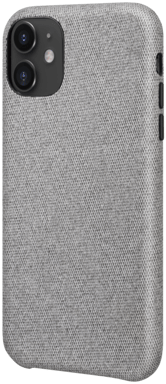 Custodia rigida in tessuto per Apple iPhone 11, grigio sciabola