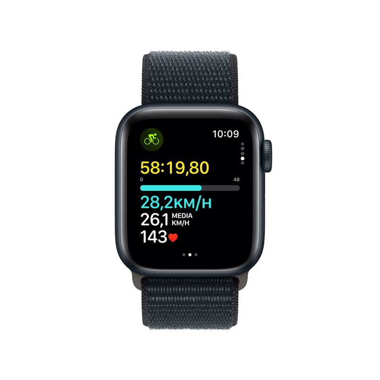 Watch SE 2024 (GPS + 4G) Boitier en aluminium Minuit de 40mm avec Boucle Sport, Noir - Neuf
