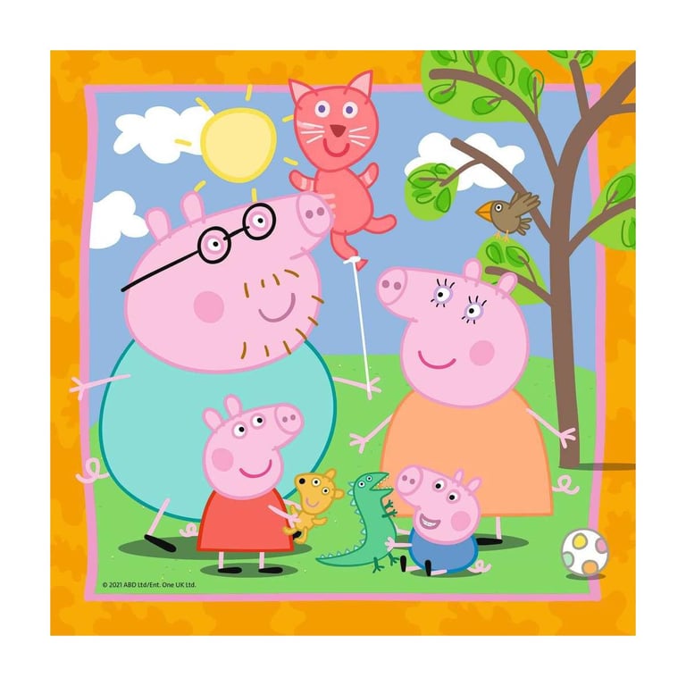 Puzzles 3 x 49 pièces : La famille et les amis de Peppa Pig Ravensburger France - vue 2