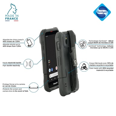 Carcasa protectora reforzada para Honeywell EDA52 + empuñadura - PROTECH