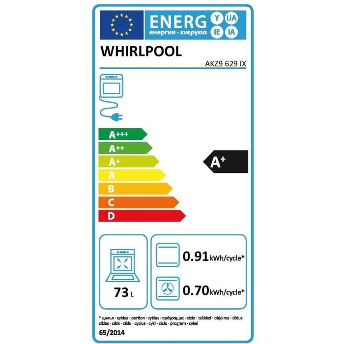 WHIRLPOOL Four pyrolyse multifonction AKZ9629IX - vue 5