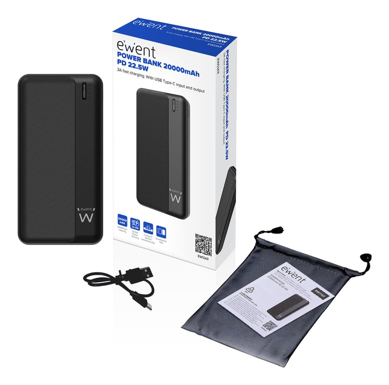 Powerbank Ewent EW1163 20000mAh - vue 2