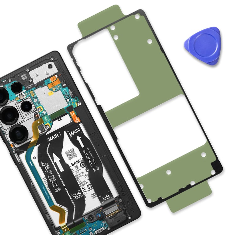 Samsung Adhésif Vitre Arrière Original pour Galaxy S25 Ultra Service Pack - vue 4