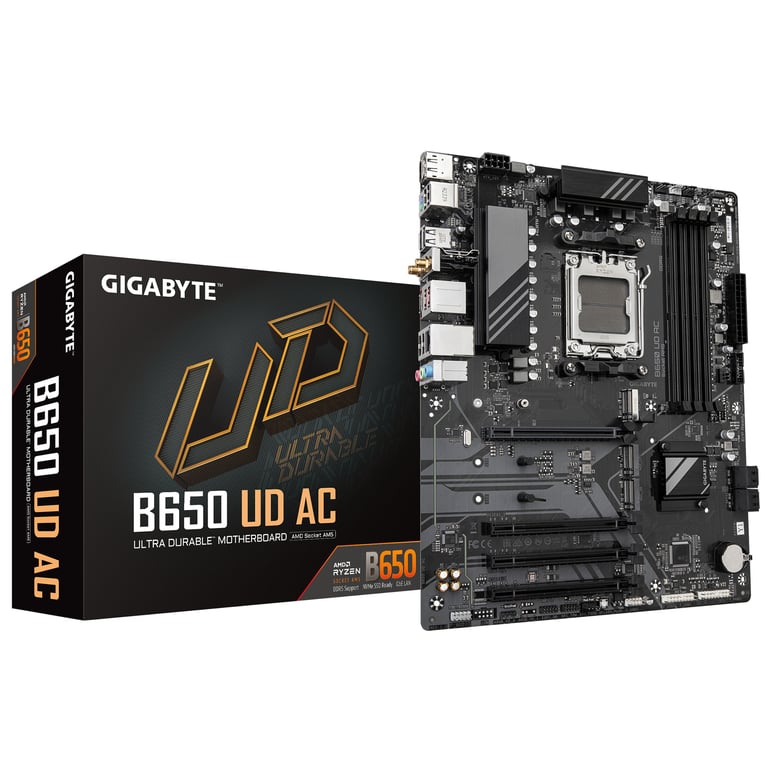 Carte mère GIGABYTE B650 UD AC Socket AM5 Wifi 6 DDR5 SDRAM ATX - vue 2