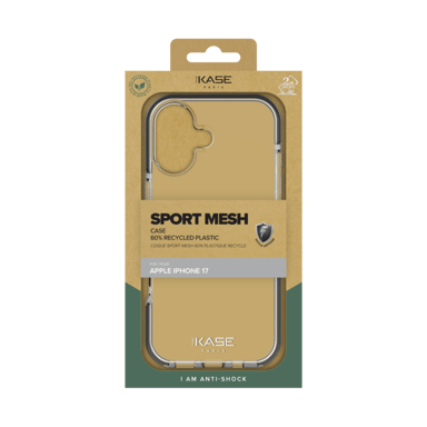 Coque Sport mesh pour 60% de plastique recyclé Apple iPhone 17, Noir