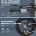 Vélo électrique pliant HITWAY - Pneu 20 pouces Fat Tire Ebikes - 250 W - SHIMANO à 7 Vitesses - 36V/11 - 2AH - Noir