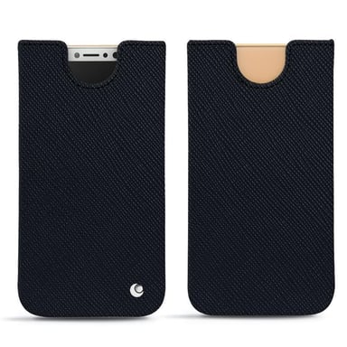 Pochette cuir Apple iPhone X -  - Noir - Cuir saffiano