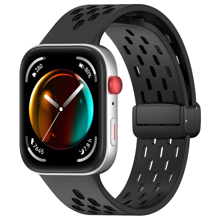 Bracelet en silicone respirant avec boucle magnétique pour Huawei Watch Fit 3 Neuf - vue 3