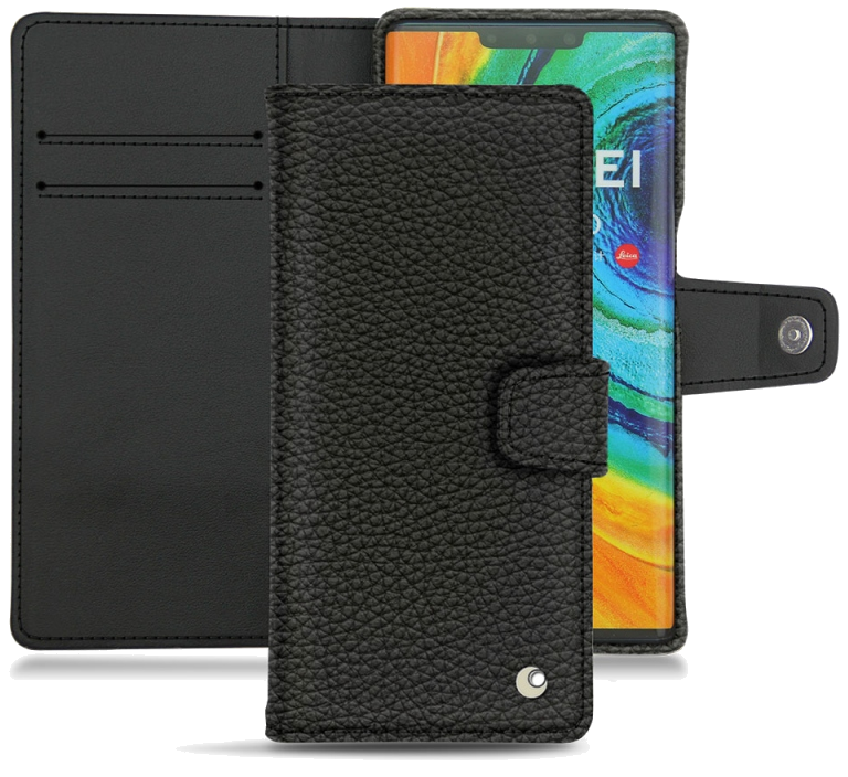 Housse cuir Huawei Mate 30 Pro - Rabat horizontal portefeuilleNoir