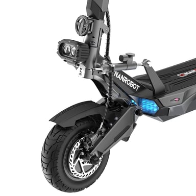 Monopattino elettrico NANROBOT N6 a doppio motore, display NFC, batteria Samsung 72V 30Ah, ammortizzatore di sterzo - argento