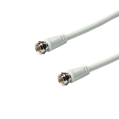 Cavo coassiale TVSATG lineare 5 m Bianco