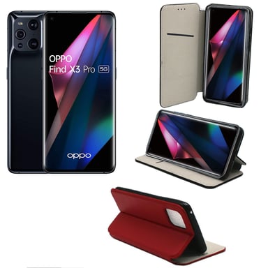 OPPO Find X3 Pro 5G Etui / Housse pochette protection rouge